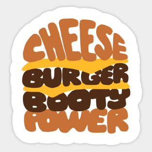 Cheeseburger Booty Power Sticker